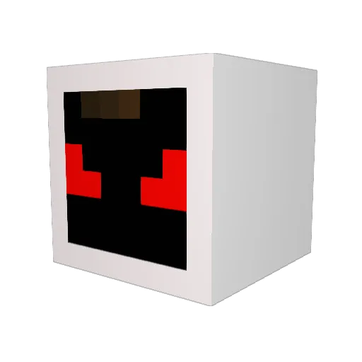 MeltedPanda Minecraft avatar head, 3D render