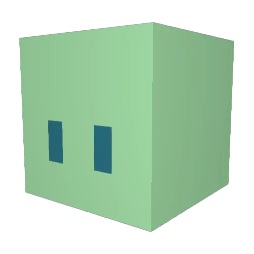 Meltedway Minecraft avatar head, 3D render