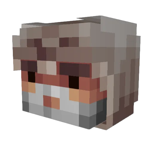 Meltharion Minecraft avatar head, 3D render