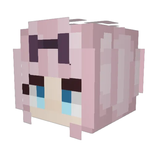 Meltilith Minecraft avatar head, 3D render