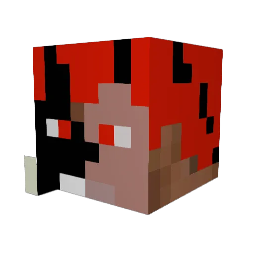 Meltofonix Minecraft avatar head, 3D render