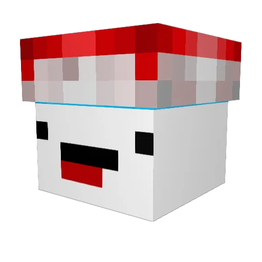 Meltoid33 Minecraft avatar head, 3D render