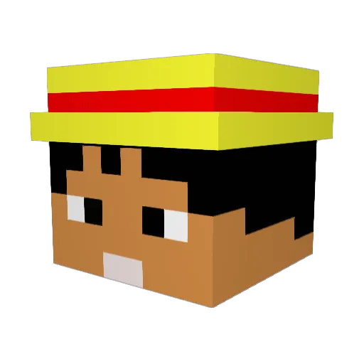Meltop Minecraft avatar head, 3D render