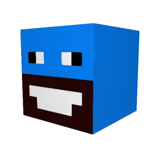 Meltttt Minecraft avatar head, 3D render