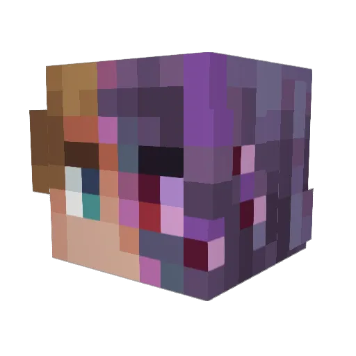 MeltyLogic Minecraft avatar head, 3D render