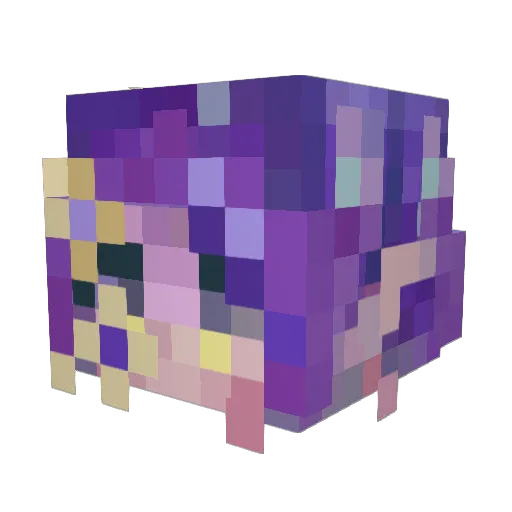 MeltyMask Minecraft avatar head, 3D render
