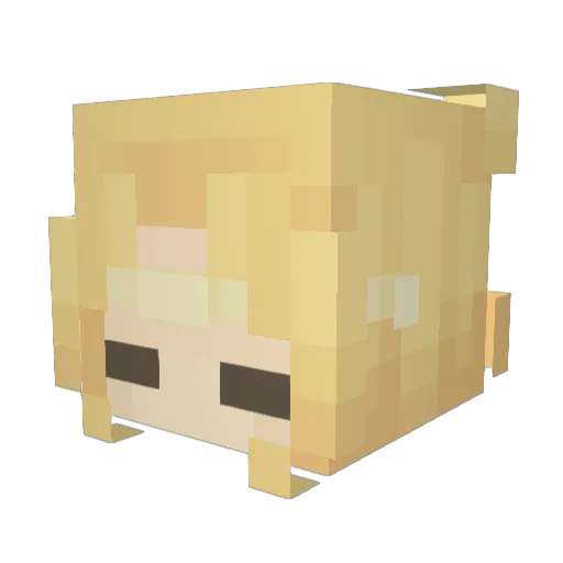 Melty_Mell Minecraft avatar head, 3D render