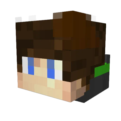 MeltzTV Minecraft avatar head, 3D render