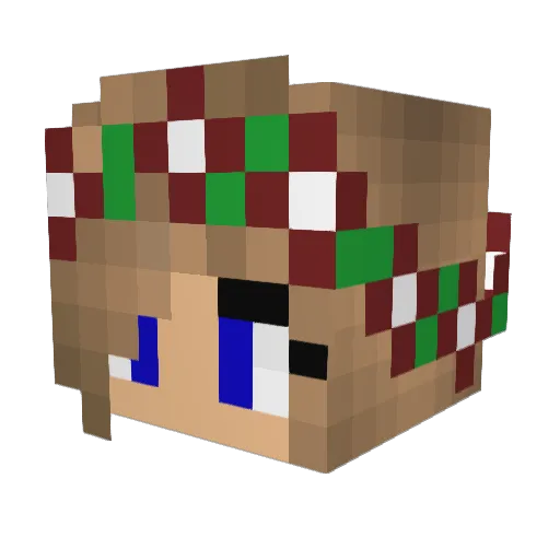 Melubs Minecraft avatar head, 3D render