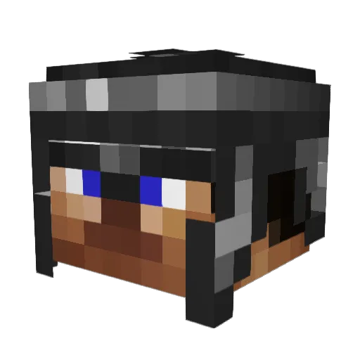 Meludan Minecraft avatar head, 3D render