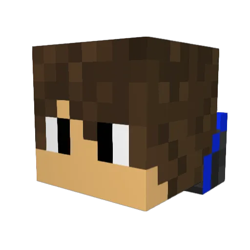 Melv012 Minecraft avatar head, 3D render