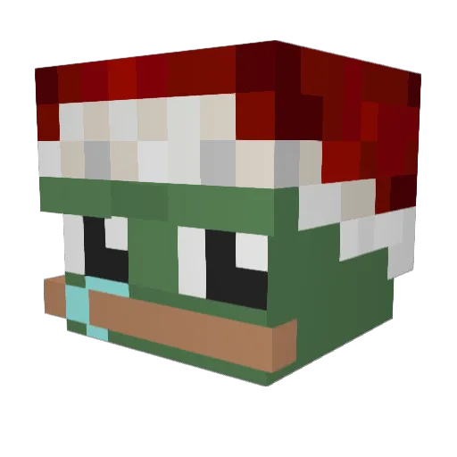 MelvinBalls Minecraft avatar head, 3D render