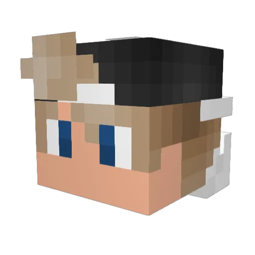 MelvinFu Minecraft avatar head, 3D render