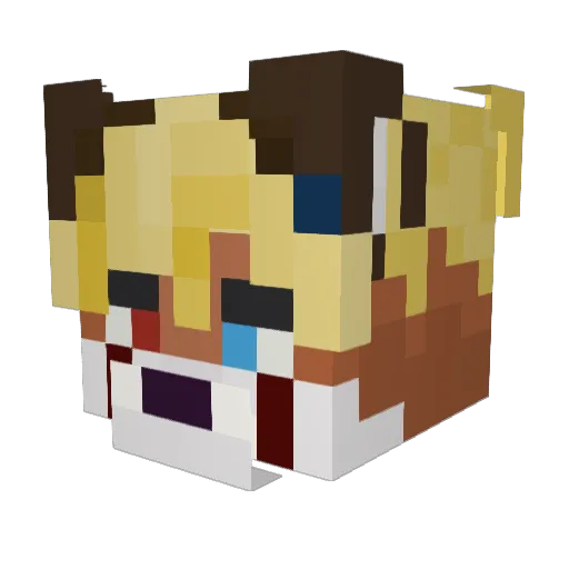 MelvinHirata Minecraft avatar head, 3D render