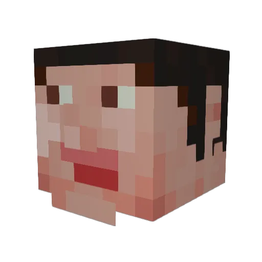 Melvin_d00 Minecraft avatar head, 3D render