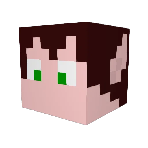 Melvtun Minecraft avatar head, 3D render