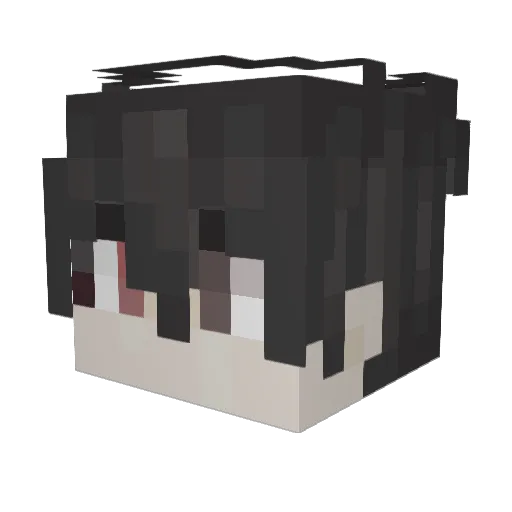 Mely07 Minecraft avatar head, 3D render