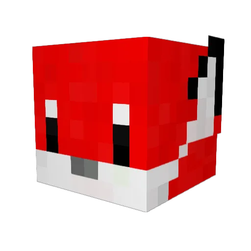 Melyjelly Minecraft avatar head, 3D render
