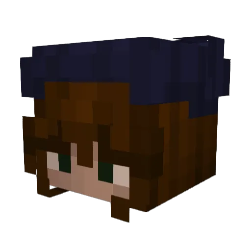 Melyme Minecraft avatar head, 3D render