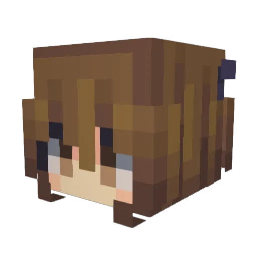 Melyssa Minecraft avatar head, 3D render