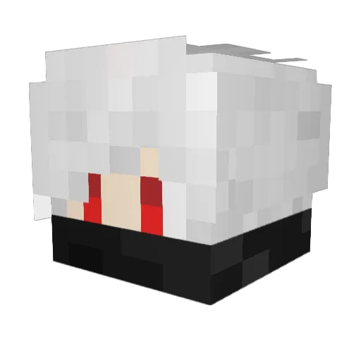 Melz_ Minecraft avatar head, 3D render