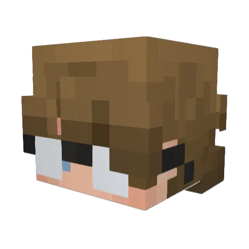 Melz__ Minecraft avatar head, 3D render