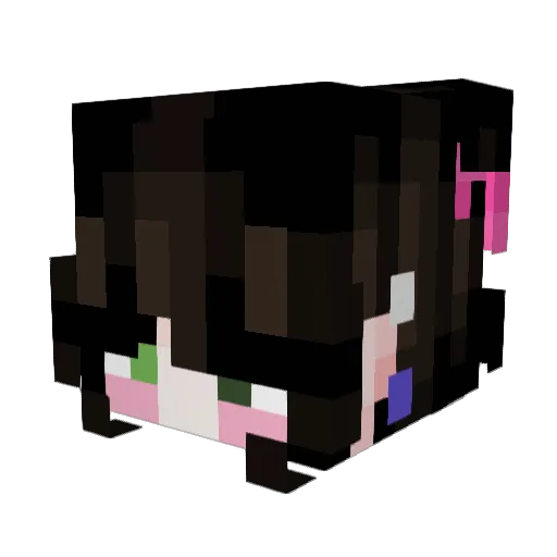 Melzzzinhaaa Minecraft avatar head, 3D render