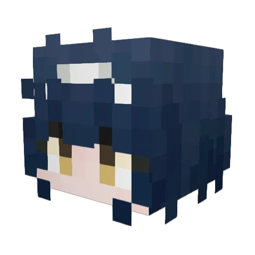 Mem01r Minecraft avatar head, 3D render