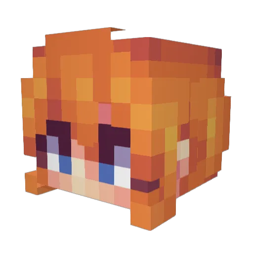 Mem0r3s1k Minecraft avatar head, 3D render