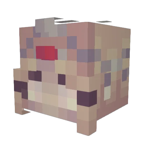 MemAleph Minecraft avatar head, 3D render