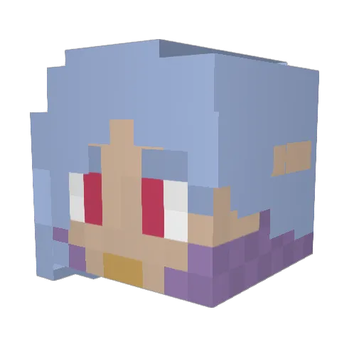 MemLogann Minecraft avatar head, 3D render