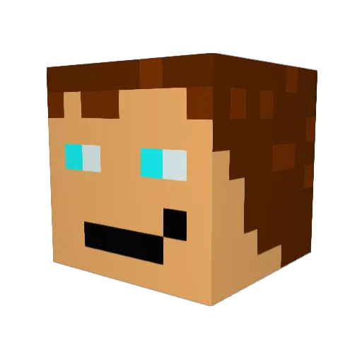 Memat Minecraft avatar head, 3D render