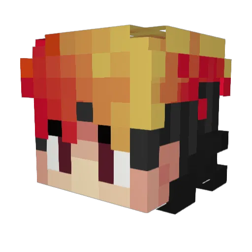 MemeArtist Minecraft avatar head, 3D render