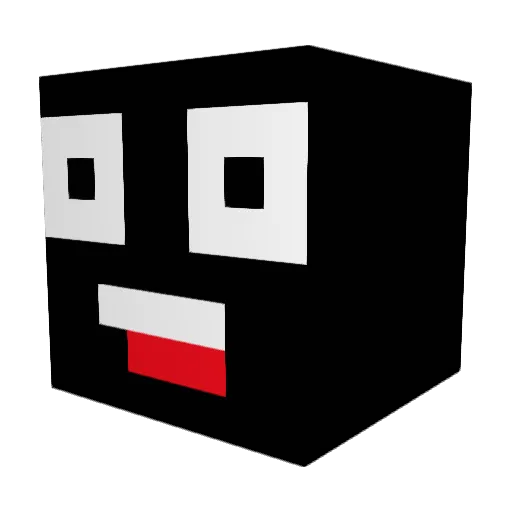MemeJaws Minecraft avatar head, 3D render