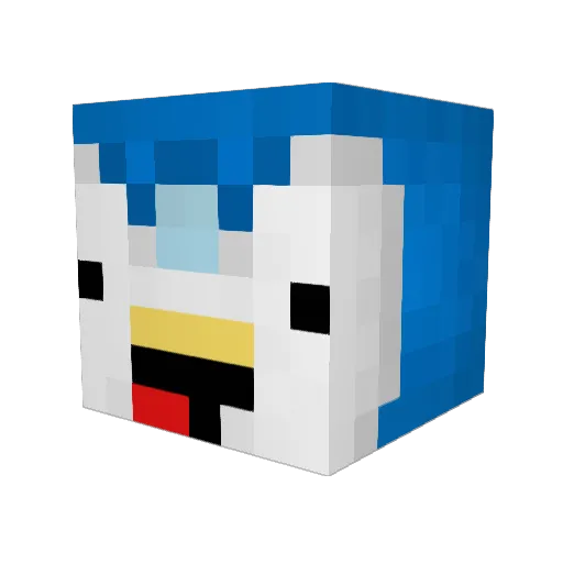 MemeSheep Minecraft avatar head, 3D render