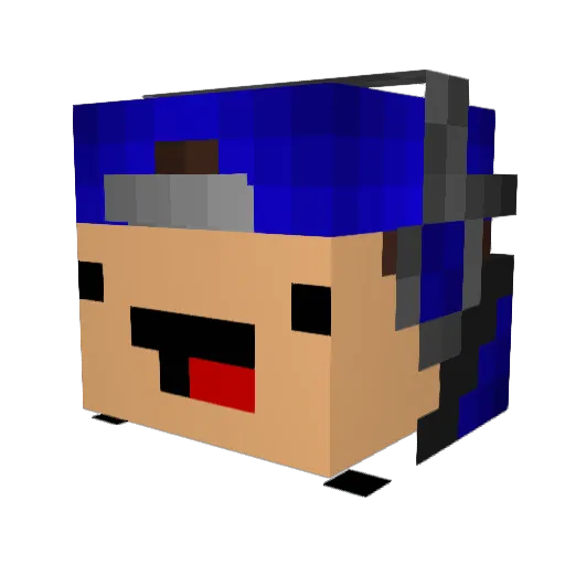 MemeSupreme9 Minecraft avatar head, 3D render