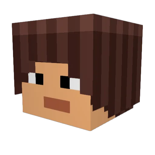Memebassador Minecraft avatar head, 3D render