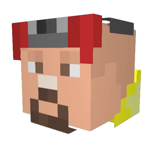 Memeboss12345 Minecraft avatar head, 3D render