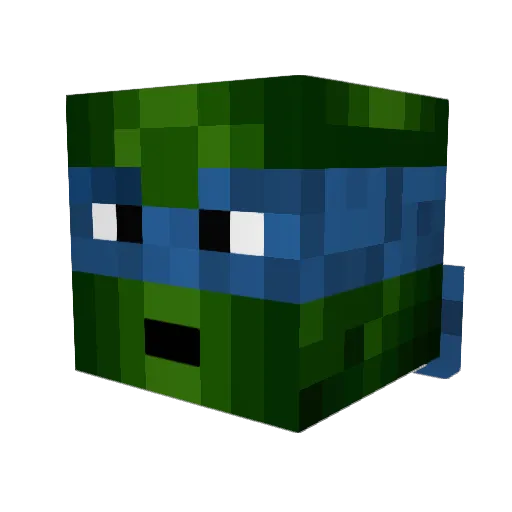 Memecade Minecraft avatar head, 3D render