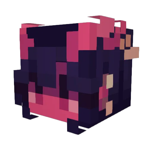 Memecitae Minecraft avatar head, 3D render