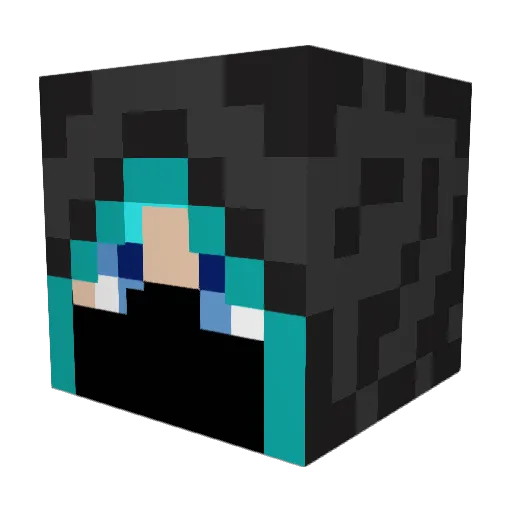 Memecloud Minecraft avatar head, 3D render