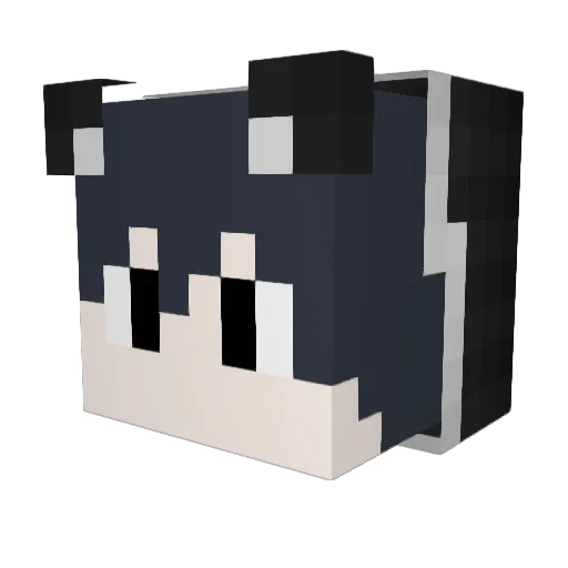 Memeedo Minecraft avatar head, 3D render