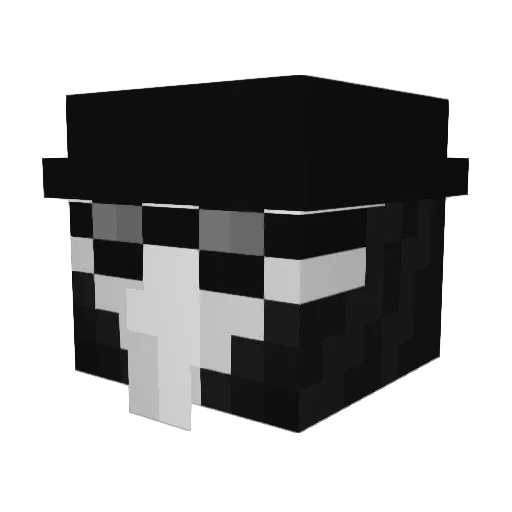 Memeface Minecraft avatar head, 3D render