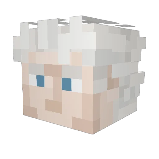 Memelover553 Minecraft avatar head, 3D render