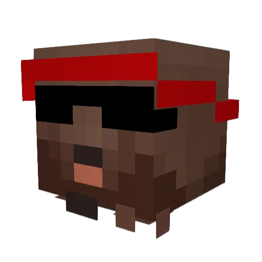 Mememan210 Minecraft avatar head, 3D render