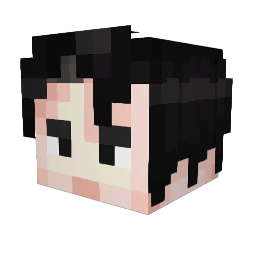 Mememedun Minecraft avatar head, 3D render