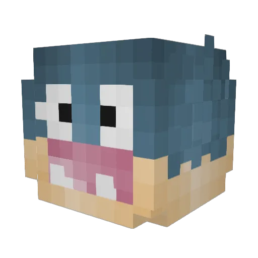 Memen_ Minecraft avatar head, 3D render