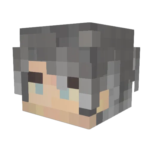 Memenade Minecraft avatar head, 3D render