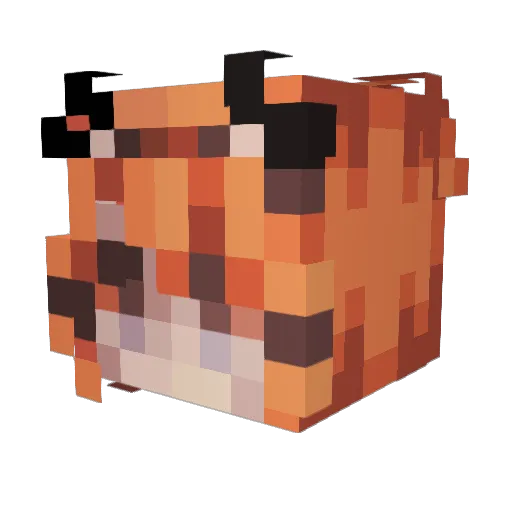 MementoMalice Minecraft avatar head, 3D render