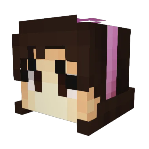Memento_M0ri Minecraft avatar head, 3D render